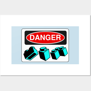 Danger Bricks Sign Posters and Art